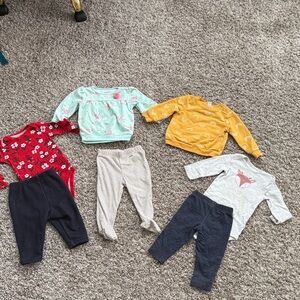 Baby Clothing Set with Bodysuits and Pants